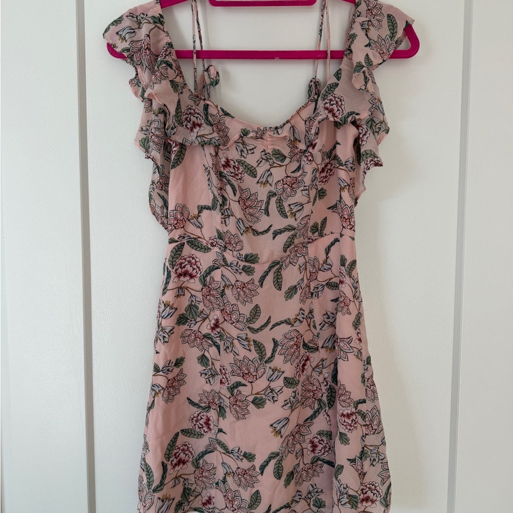 For Love And Lemons Pink Floral Mini Dress Vintage
